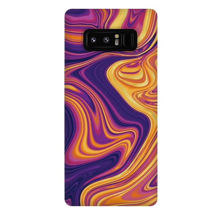 Galaxy Note 8 StrongFit Fluid marbling with Swirls by ArtsCase