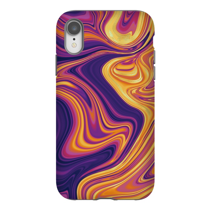 iPhone Xr StrongFit Fluid marbling with Swirls by ArtsCase