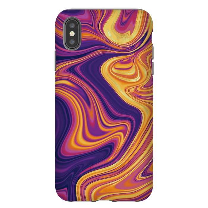 iPhone Xs Max StrongFit Fluid marbling with Swirls by ArtsCase