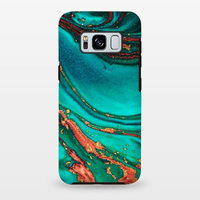 Galaxy S8 plus StrongFit Golden swirl, Marble artistic design by ArtsCase