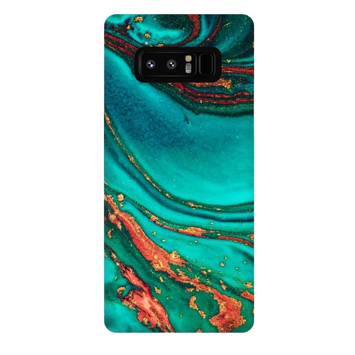 Galaxy Note 8 StrongFit Golden swirl, Marble artistic design by ArtsCase