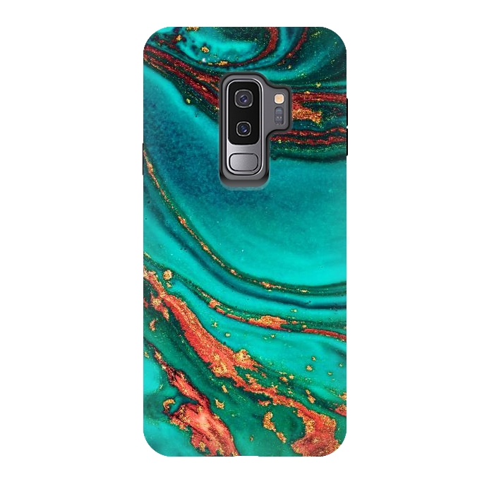 Galaxy S9 plus StrongFit Golden swirl, Marble artistic design by ArtsCase