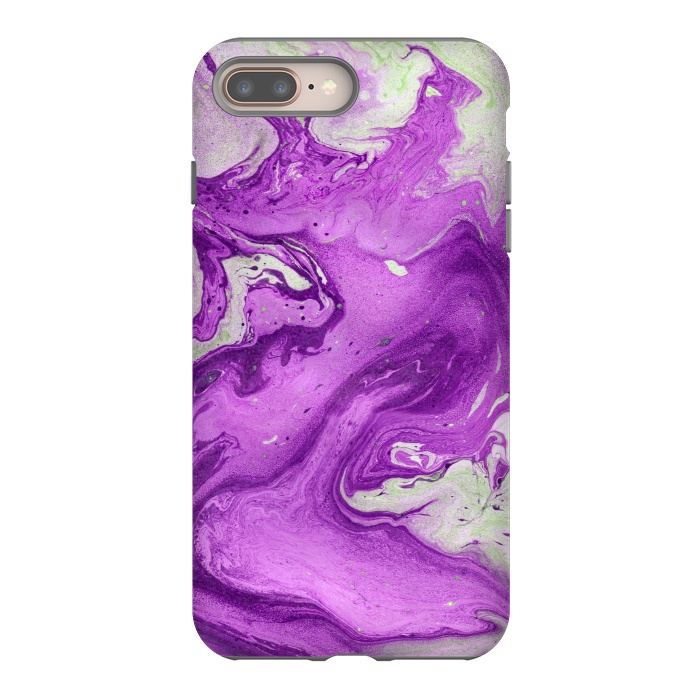iPhone 7 plus StrongFit Hand painted marble design Violet and beige by ArtsCase