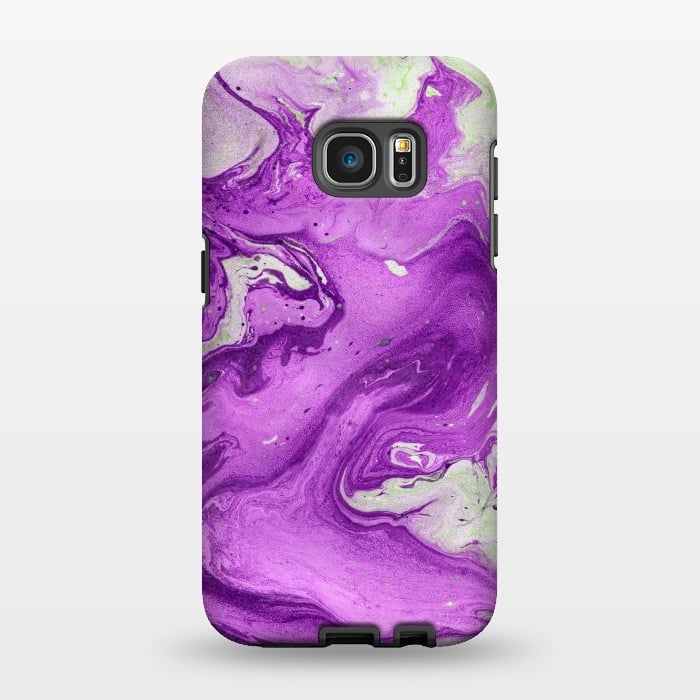 Galaxy S7 EDGE StrongFit Hand painted marble design Violet and beige by ArtsCase