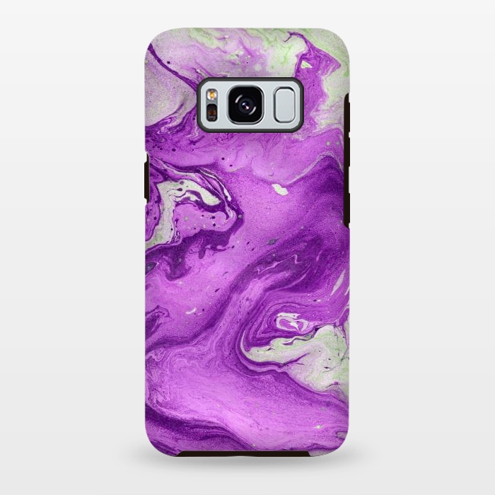 Galaxy S8 plus StrongFit Hand painted marble design Violet and beige by ArtsCase