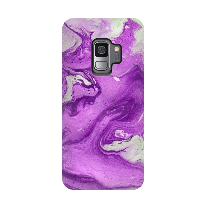 Galaxy S9 StrongFit Hand painted marble design Violet and beige by ArtsCase