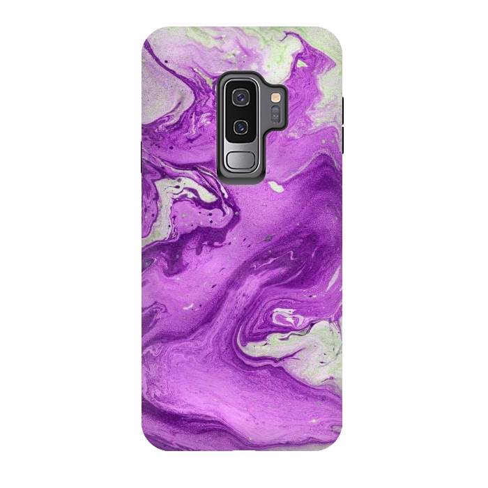 Galaxy S9 plus StrongFit Hand painted marble design Violet and beige by ArtsCase