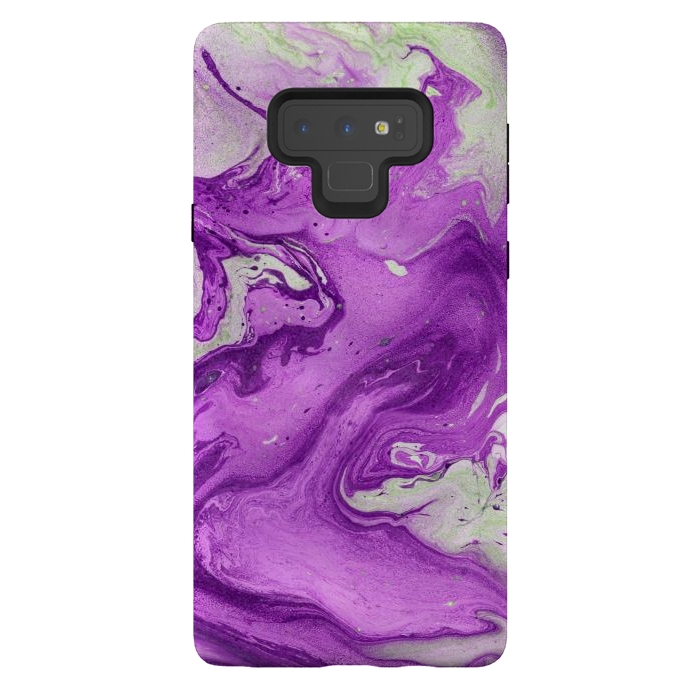 Galaxy Note 9 StrongFit Hand painted marble design Violet and beige by ArtsCase