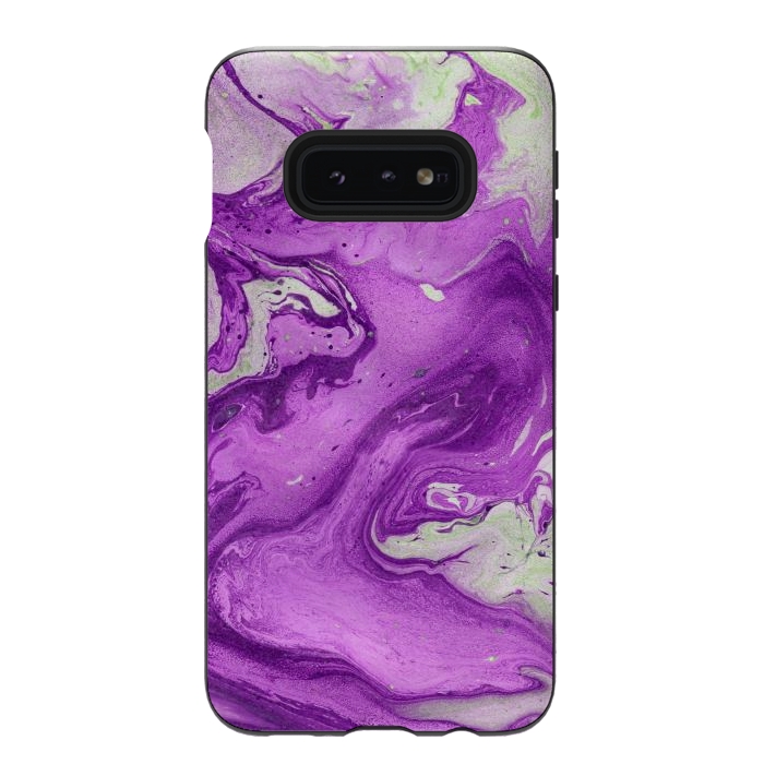 Galaxy S10e StrongFit Hand painted marble design Violet and beige by ArtsCase