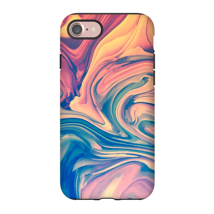iPhone 7 StrongFit Marble Paint splash Colorful fluid by ArtsCase