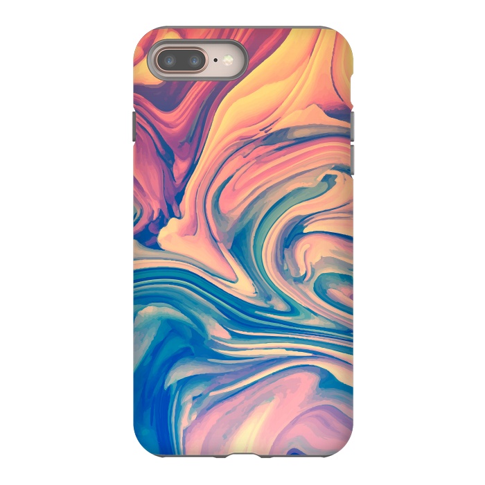 iPhone 7 plus StrongFit Marble Paint splash Colorful fluid by ArtsCase