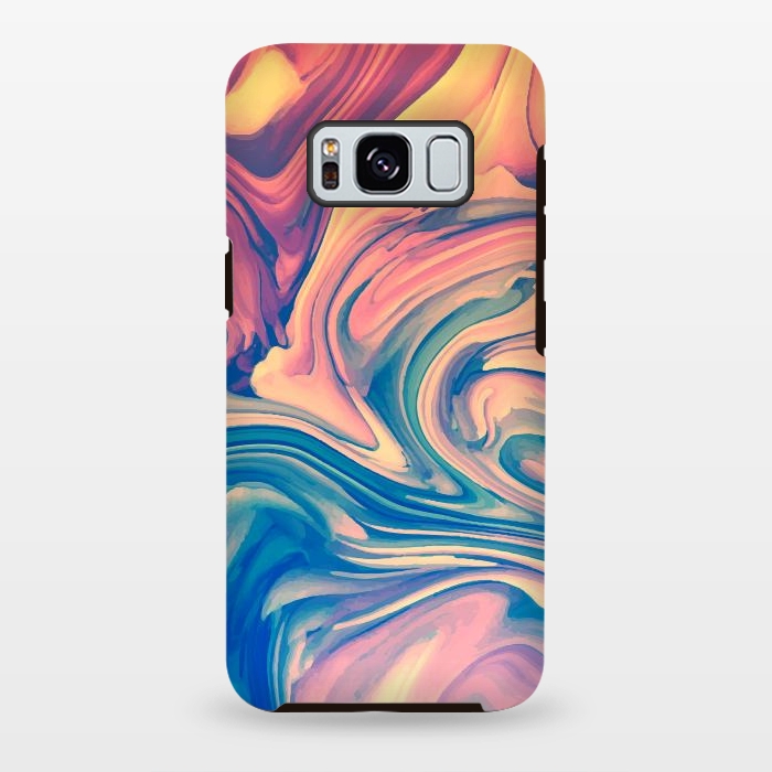Galaxy S8 plus StrongFit Marble Paint splash Colorful fluid by ArtsCase