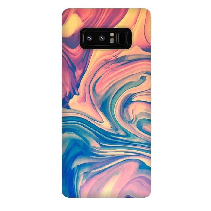 Galaxy Note 8 StrongFit Marble Paint splash Colorful fluid by ArtsCase