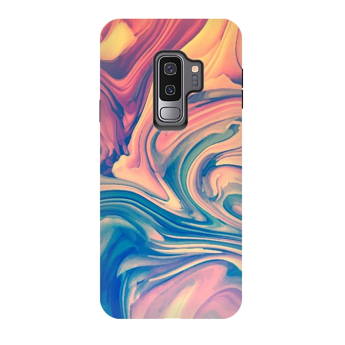 Galaxy S9 plus StrongFit Marble Paint splash Colorful fluid by ArtsCase