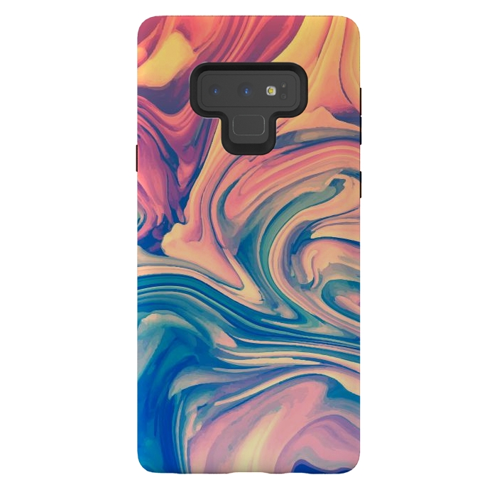 Galaxy Note 9 StrongFit Marble Paint splash Colorful fluid by ArtsCase