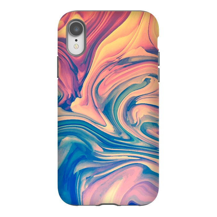 iPhone Xr StrongFit Marble Paint splash Colorful fluid by ArtsCase