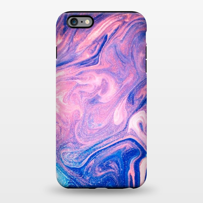 iPhone 6/6s plus StrongFit Pink and Blue Marbling art by ArtsCase