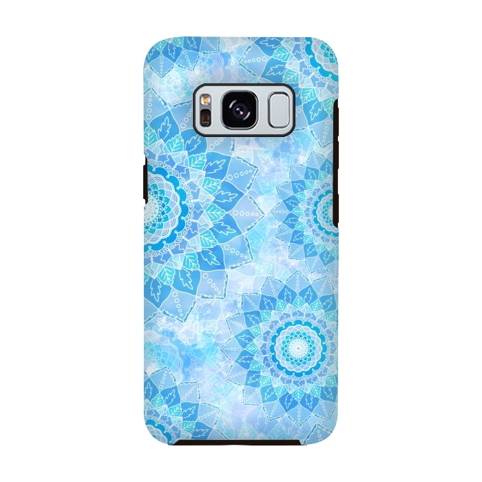 Galaxy S8 StrongFit Blue flower mandalas by Jms