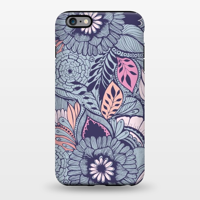 iPhone 6/6s plus StrongFit Blue Floral by Rose Halsey