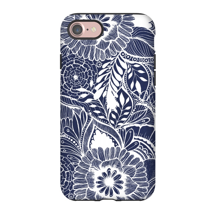 iPhone 7 StrongFit BlueFlorals by Rose Halsey