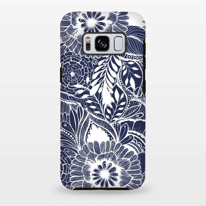 Galaxy S8 plus StrongFit BlueFlorals by Rose Halsey