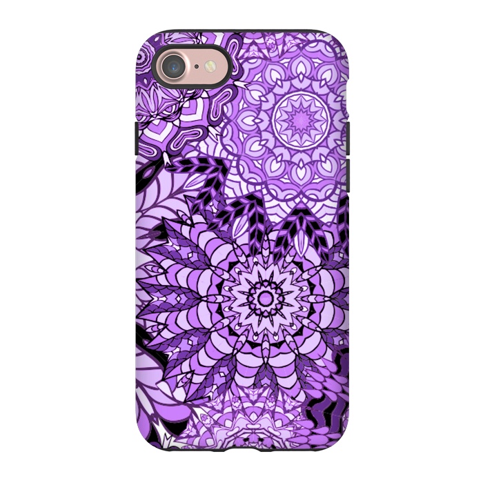 iPhone 7 StrongFit Rain Of Purple Mandalas by ArtsCase