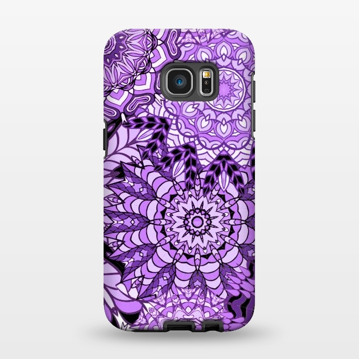Galaxy S7 EDGE StrongFit Rain Of Purple Mandalas by ArtsCase