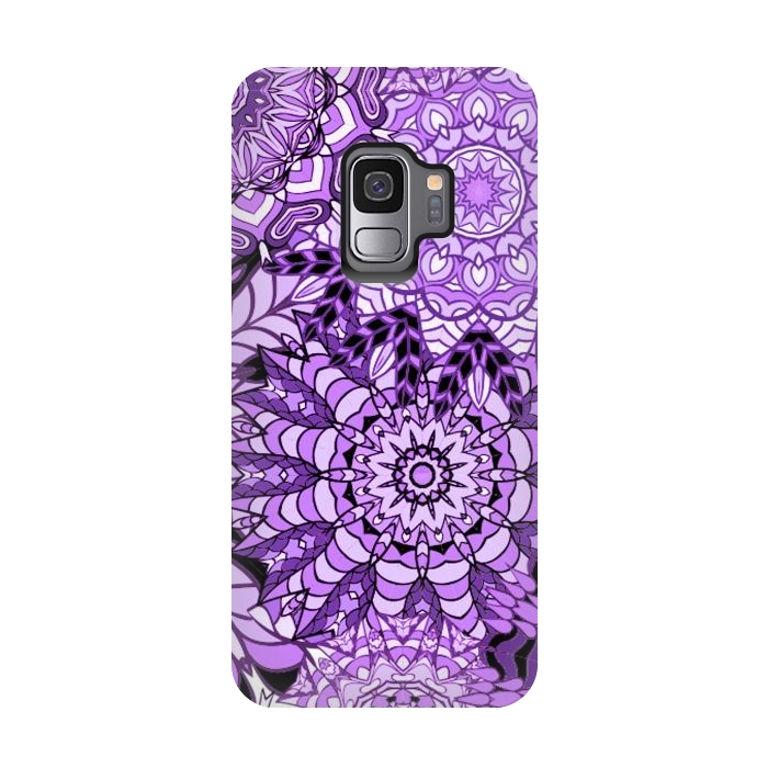 Galaxy S9 StrongFit Rain Of Purple Mandalas by ArtsCase