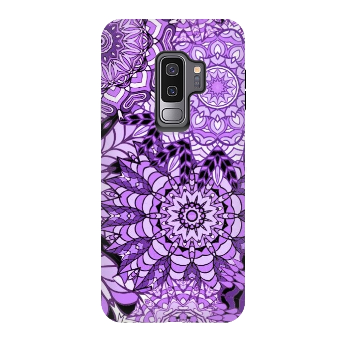 Galaxy S9 plus StrongFit Rain Of Purple Mandalas by ArtsCase