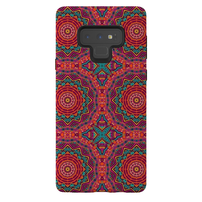Galaxy Note 9 StrongFit Mosaic mandalas with earth colors by ArtsCase