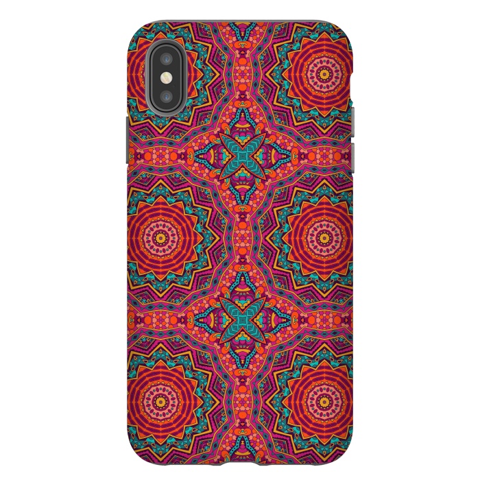 iPhone Xs Max StrongFit Mosaic mandalas with earth colors by ArtsCase