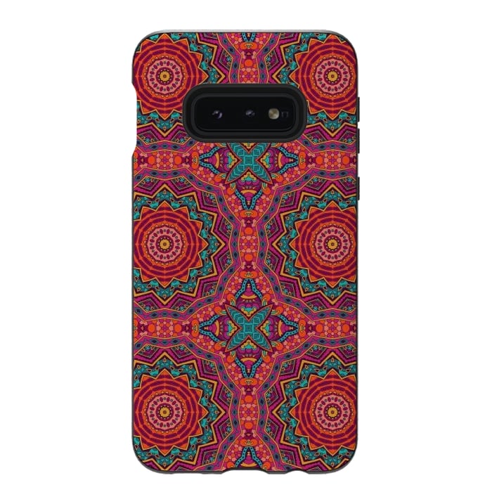Galaxy S10e StrongFit Mosaic mandalas with earth colors by ArtsCase