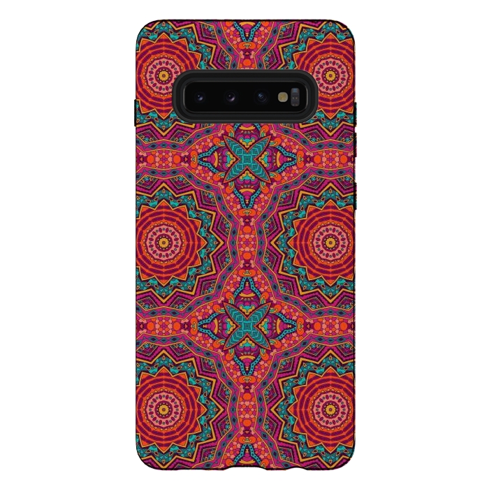 Galaxy S10 plus StrongFit Mosaic mandalas with earth colors by ArtsCase