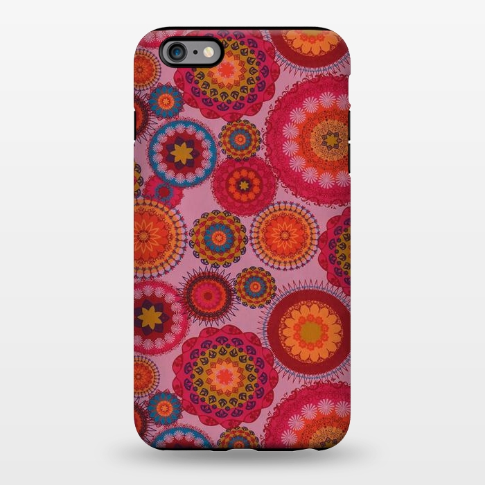 iPhone 6/6s plus StrongFit scattered mosaics in magenta by ArtsCase