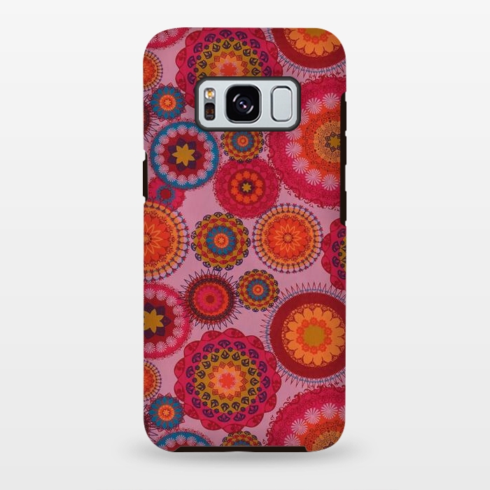 Galaxy S8 plus StrongFit scattered mosaics in magenta by ArtsCase