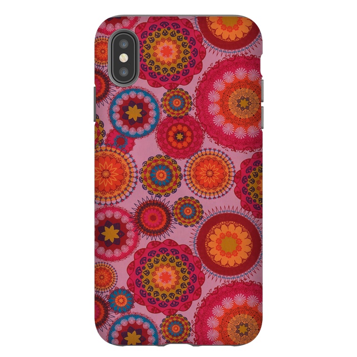 iPhone Xs Max StrongFit scattered mosaics in magenta by ArtsCase