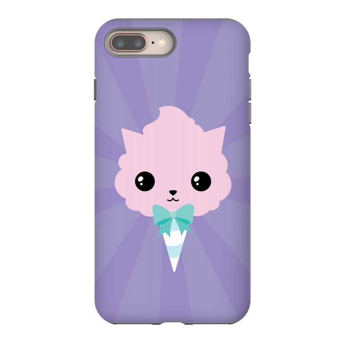 iPhone 7 plus StrongFit Cotton candy cat by Laura Nagel