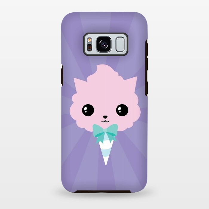 Galaxy S8 plus StrongFit Cotton candy cat by Laura Nagel