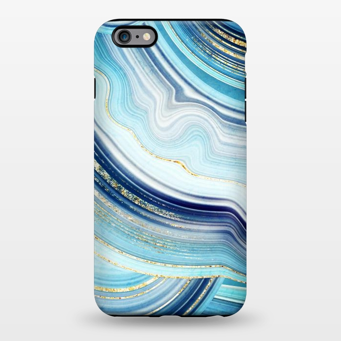 iPhone 6/6s plus StrongFit Marble Design with gold veins, painted artificial marbled by ArtsCase