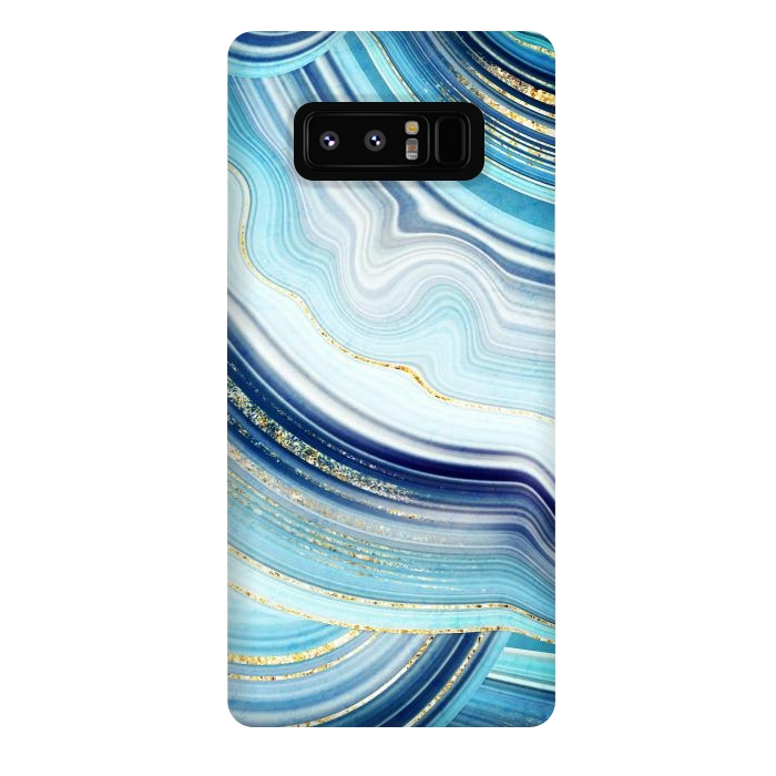 Galaxy Note 8 StrongFit Marble Design with gold veins, painted artificial marbled by ArtsCase