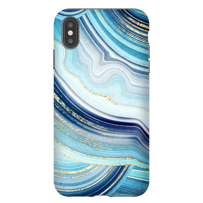 iPhone Xs Max StrongFit Marble Design with gold veins, painted artificial marbled by ArtsCase