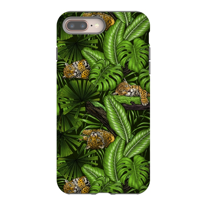 iPhone 7 plus StrongFit Jungle kitties by Katerina Kirilova