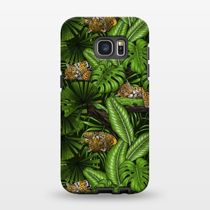 Galaxy S7 EDGE StrongFit Jungle kitties by Katerina Kirilova