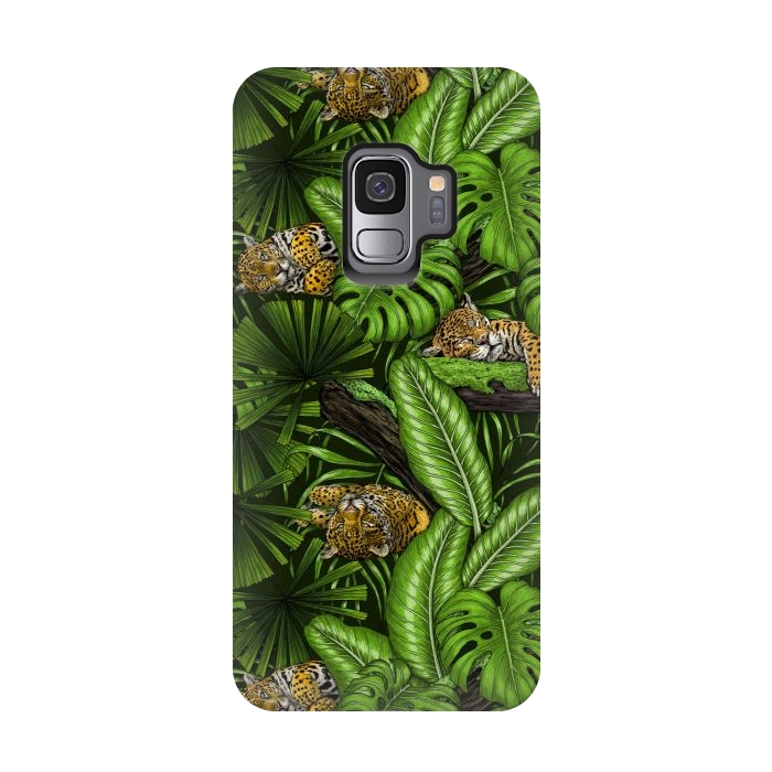 Galaxy S9 StrongFit Jungle kitties by Katerina Kirilova