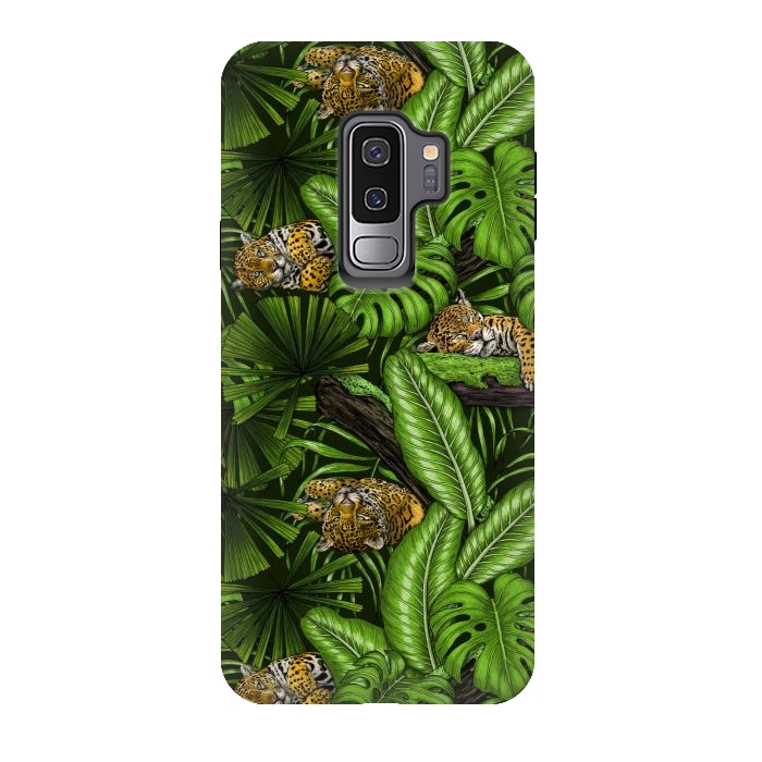 Galaxy S9 plus StrongFit Jungle kitties by Katerina Kirilova