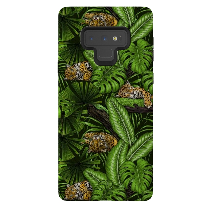 Galaxy Note 9 StrongFit Jungle kitties by Katerina Kirilova