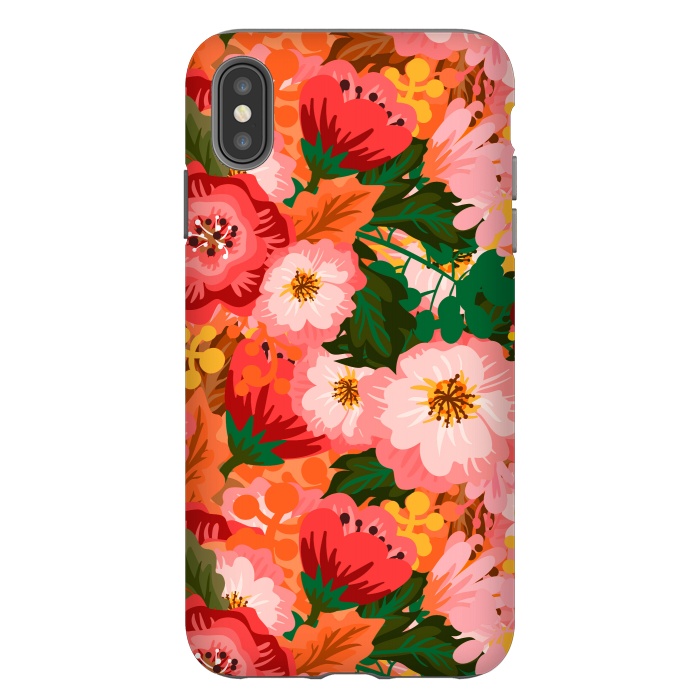 iPhone Xs Max StrongFit Bouquet of flowers in pom poms and dahlias by ArtsCase