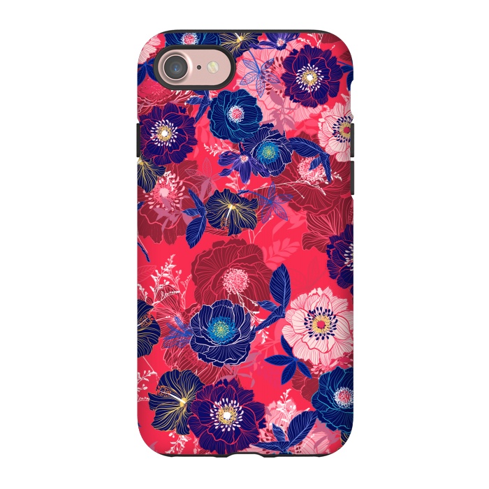 iPhone 7 StrongFit Country Flowers in Red Sky by ArtsCase