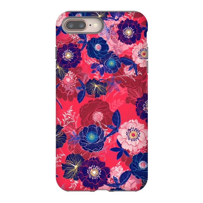 iPhone 7 plus StrongFit Country Flowers in Red Sky by ArtsCase