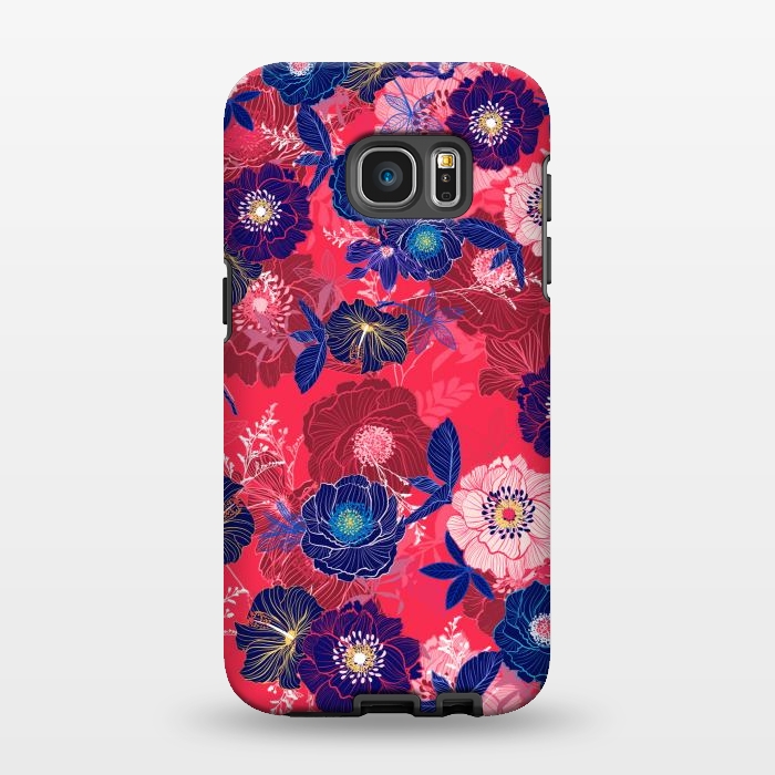 Galaxy S7 EDGE StrongFit Country Flowers in Red Sky by ArtsCase